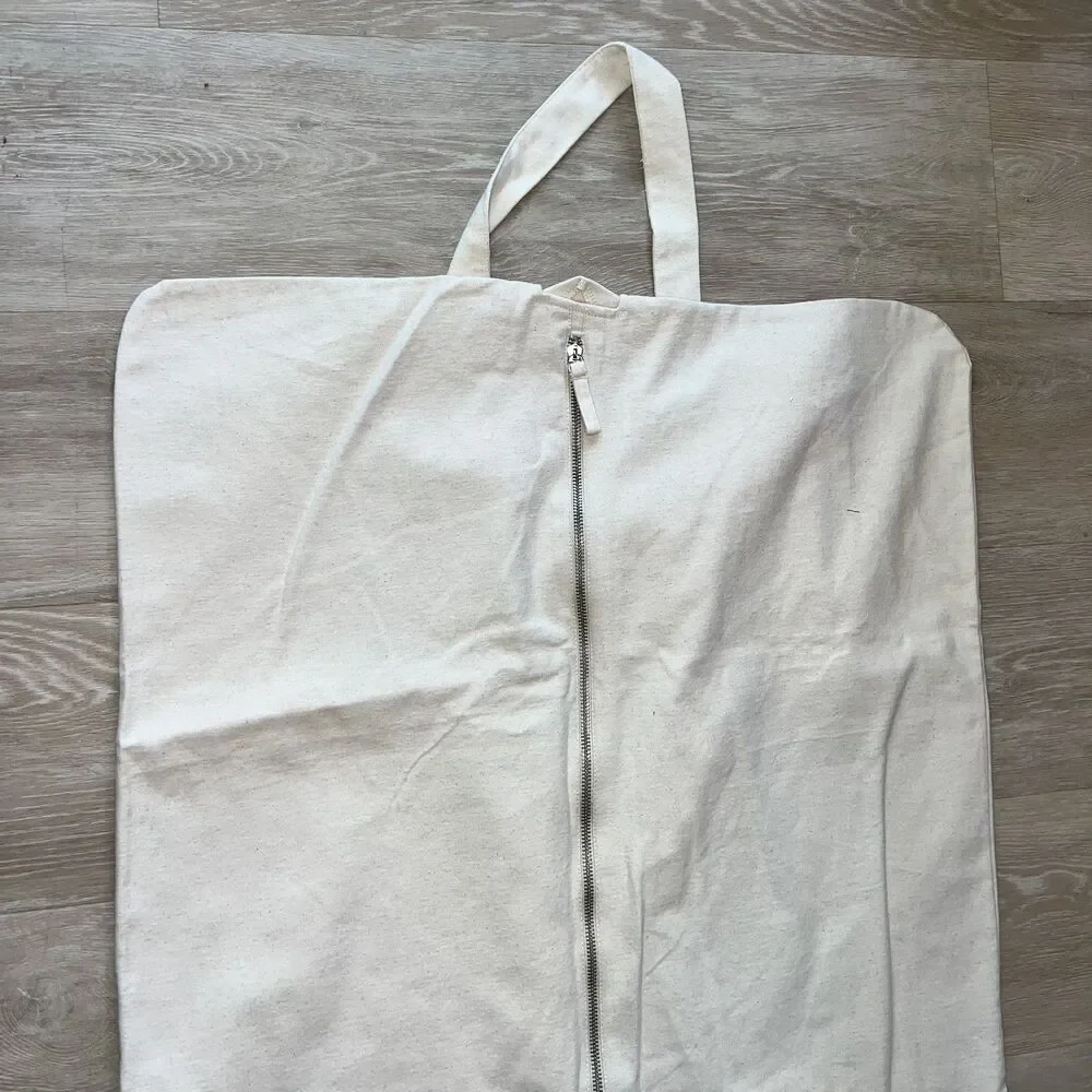 Saint Laurent Cream Flannel Garment Dust Bag Storage Travel Cotton 23